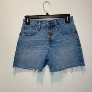 Madewell Blue Jean Shorts with Button-Fly